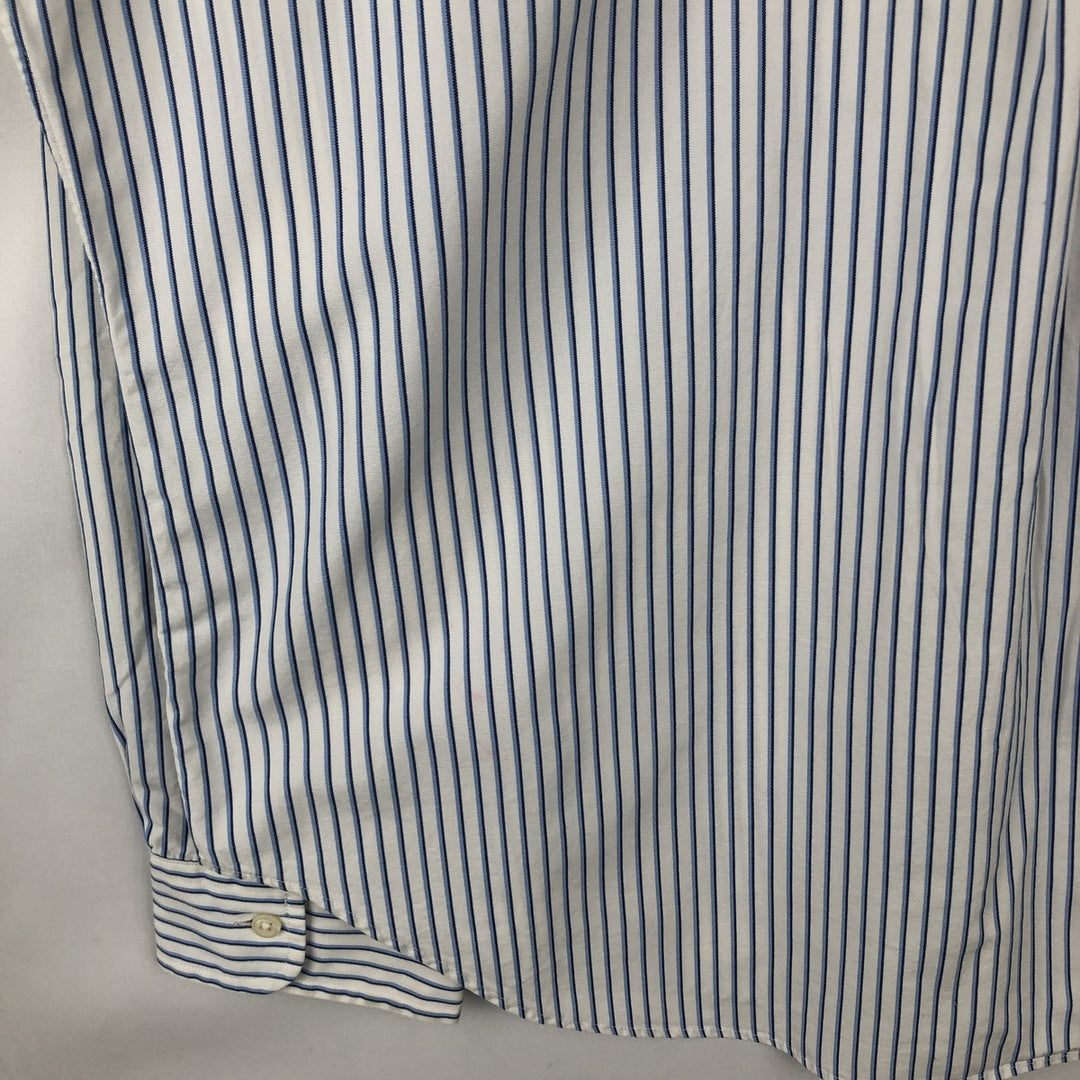 Ralph Lauren Classic Fit Long Sleeve Button Down Striped Shirt Men's Size L cotton white type Vintage Second Hand
