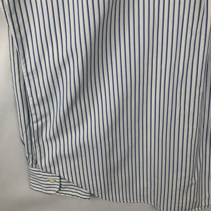 Ralph Lauren Classic Fit Long Sleeve Button Down Striped Shirt Men's Size L cotton white type Vintage Second Hand