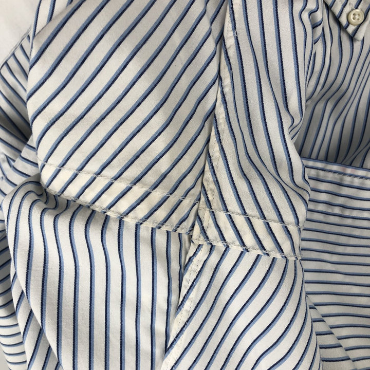 Ralph Lauren Classic Fit Long Sleeve Button Down Striped Shirt Men's Size L cotton white type Vintage Second Hand