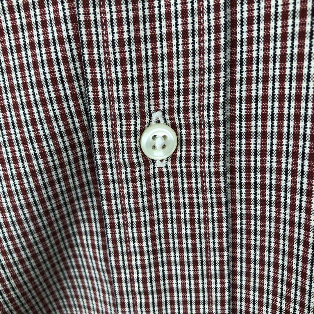 Ralph Lauren YARMOUTH Long-Sleeve Button-Down Check Shirt, Men's Size S (approx.) cotton red type Vintage Second Hand