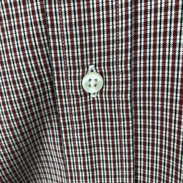 Ralph Lauren YARMOUTH Long-Sleeve Button-Down Check Shirt, Men's Size S (approx.) cotton red type Vintage Second Hand