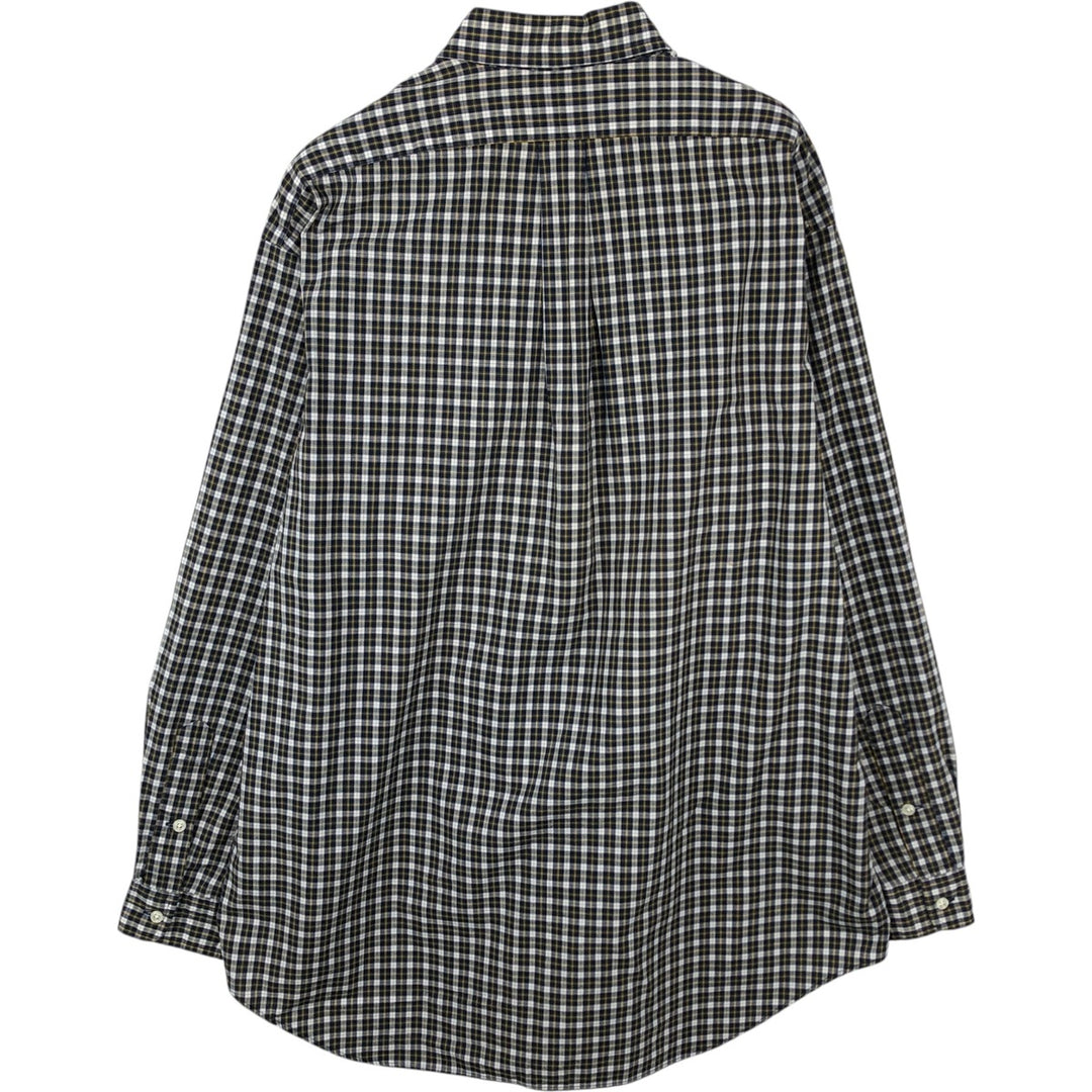 Ralph Lauren BLAKE long sleeve button down check shirt, men's size L cotton blue type Vintage Second Hand