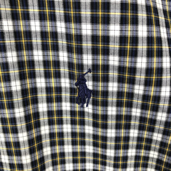 Ralph Lauren BLAKE long sleeve button down check shirt, men's size L cotton blue type Vintage Second Hand