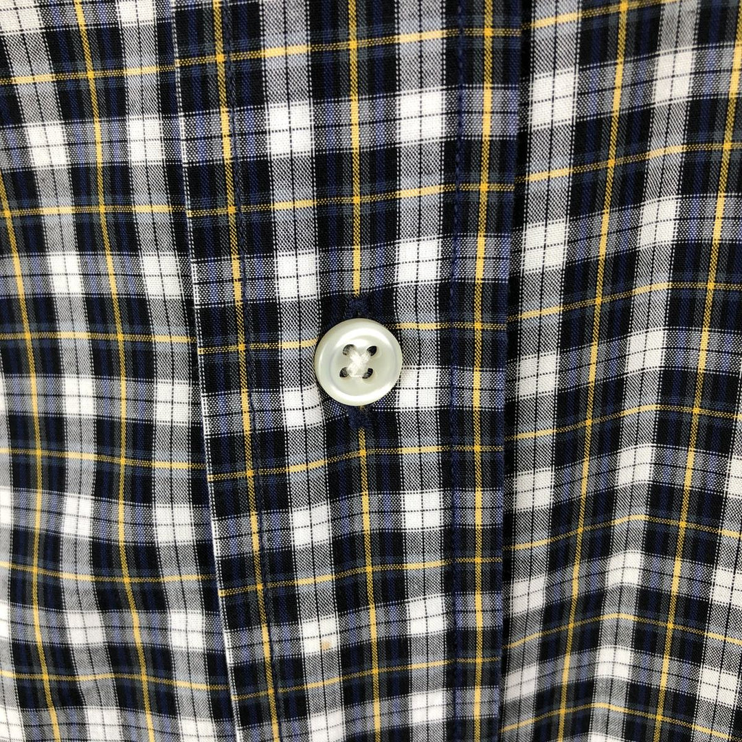 Ralph Lauren BLAKE long sleeve button down check shirt, men's size L cotton blue type Vintage Second Hand
