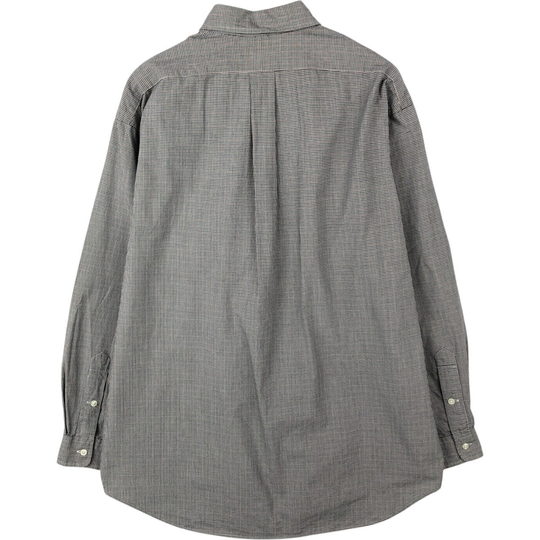 Ralph Lauren BLAKE long sleeve button down check shirt, men's size L cotton black type Vintage Second Hand