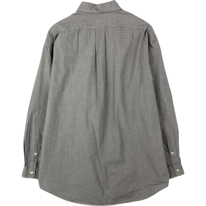 Ralph Lauren BLAKE long sleeve button down check shirt, men's size L cotton black type Vintage Second Hand