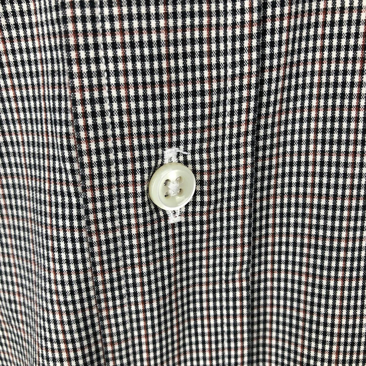 Ralph Lauren BLAKE long sleeve button down check shirt, men's size L cotton black type Vintage Second Hand
