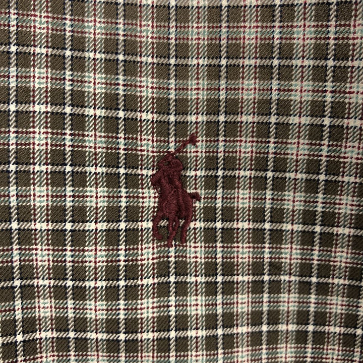 Ralph Lauren Classic Fit Long Sleeve Button Down Check Shirt Men's XL cotton brown type Vintage Second Hand