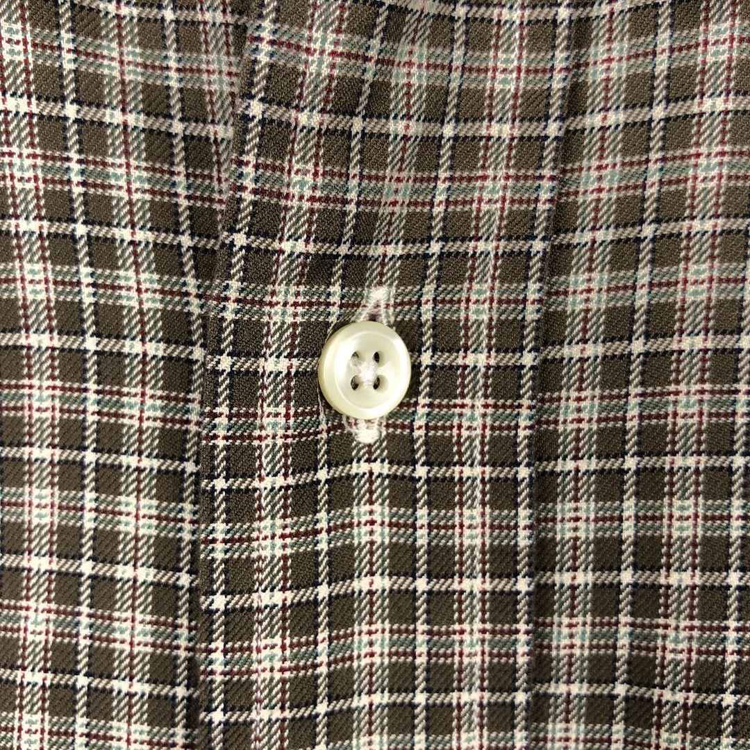 Ralph Lauren Classic Fit Long Sleeve Button Down Check Shirt Men's XL cotton brown type Vintage Second Hand