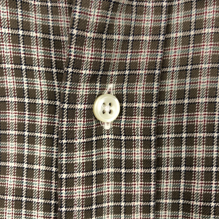 Ralph Lauren Classic Fit Long Sleeve Button Down Check Shirt Men's XL cotton brown type Vintage Second Hand