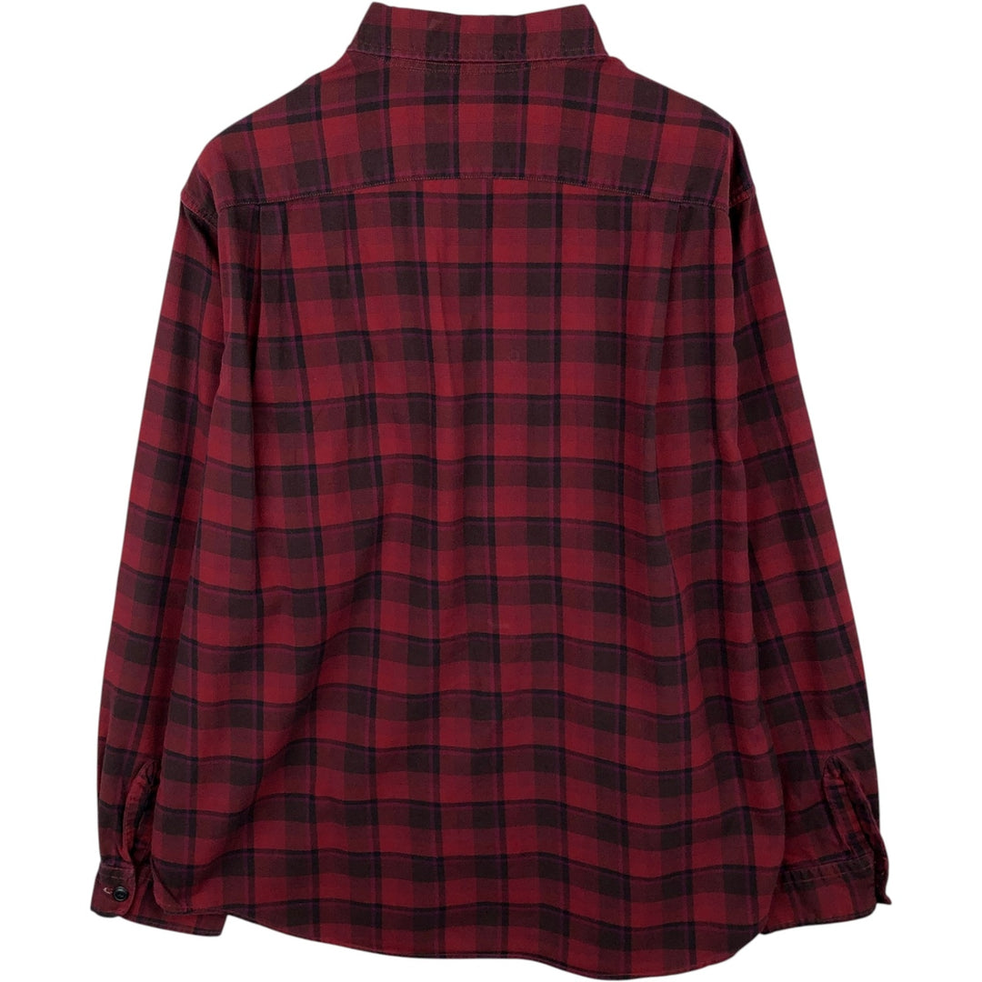 Ralph Lauren POLO by Ralph Lauren FARRELL Long-Sleeve Cotton Check Shirt, Men's Size L (approx.) cotton red type Vintage Second Hand