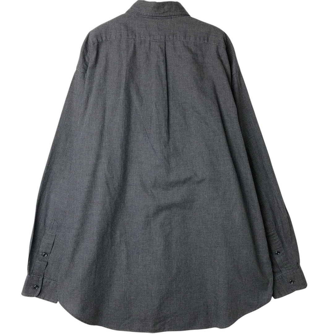 Ralph Lauren BLAKE long sleeve button down check shirt, men's size L cotton Charcoal Vintage Second Hand
