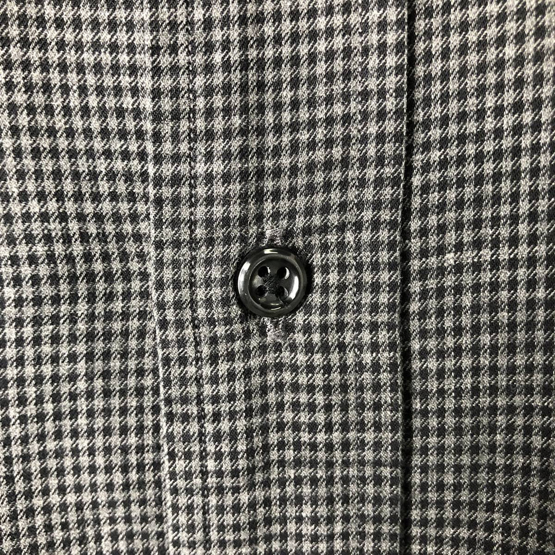 Ralph Lauren BLAKE long sleeve button down check shirt, men's size L cotton Charcoal Vintage Second Hand