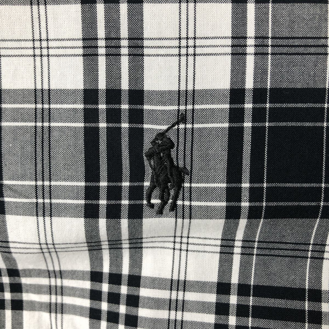 Ralph Lauren Classic Fit Long Sleeve Button Down Check Shirt Men's Size L cotton white type Vintage Second Hand