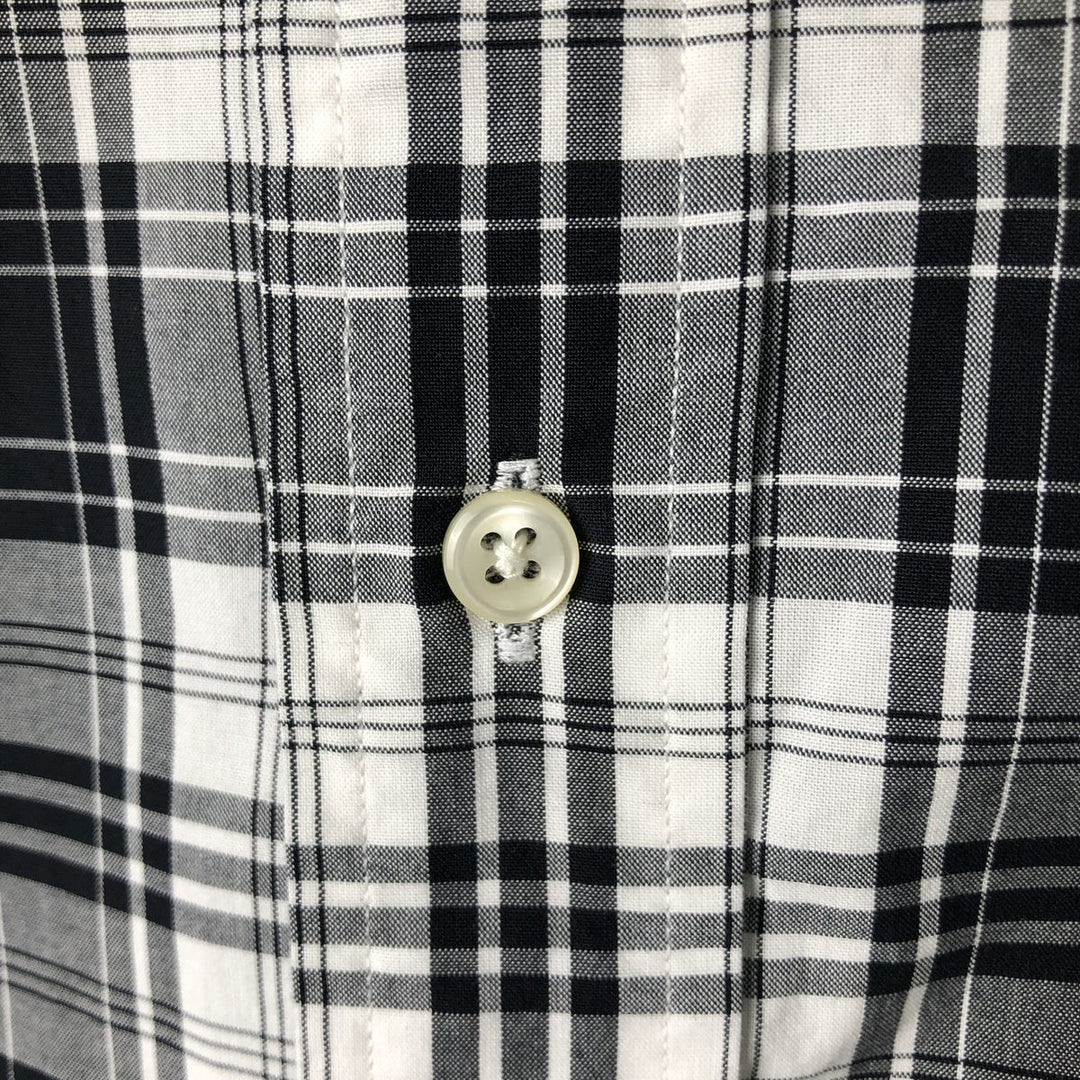 Ralph Lauren Classic Fit Long Sleeve Button Down Check Shirt Men's Size L cotton white type Vintage Second Hand