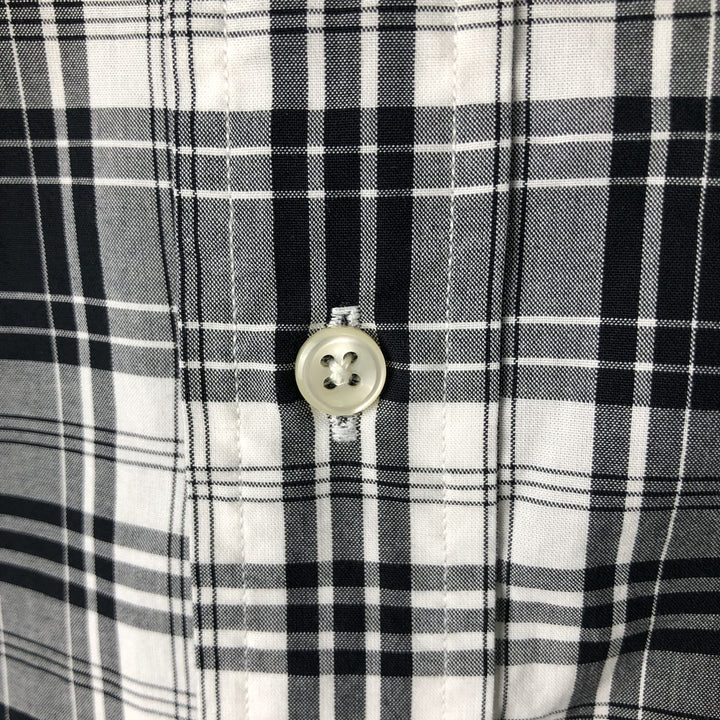Ralph Lauren Classic Fit Long Sleeve Button Down Check Shirt Men's Size L cotton white type Vintage Second Hand