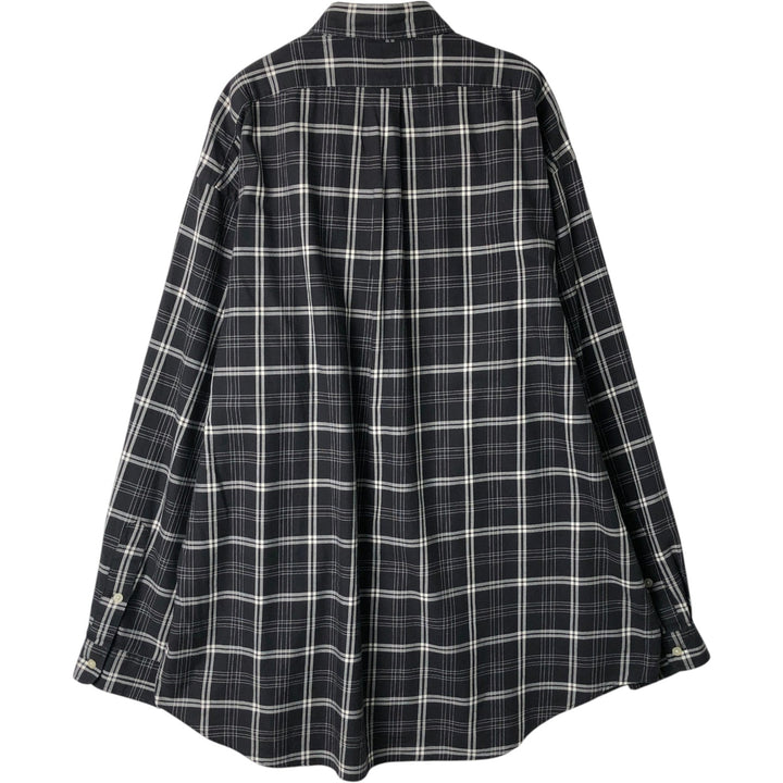 Ralph Lauren GOLF BLAKE Long-Sleeve Button-Down Check Shirt, Men's Size XL (approx.) cotton black type Vintage Second Hand