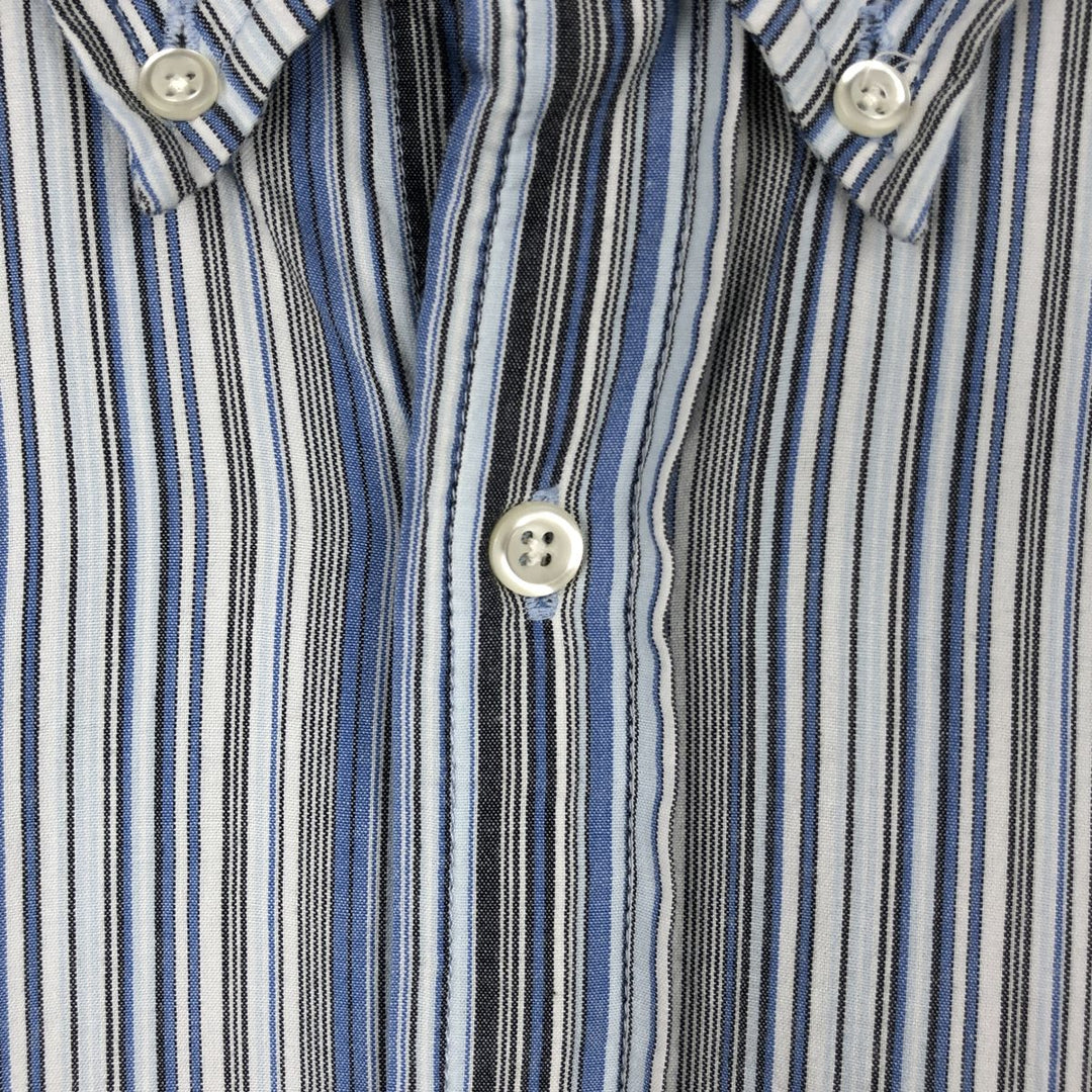 Ralph Lauren BLAKE Multi-Stripe Long Sleeve Button-Down Striped Shirt, Men's XL cotton Blue type light blue Vintage Second Hand
