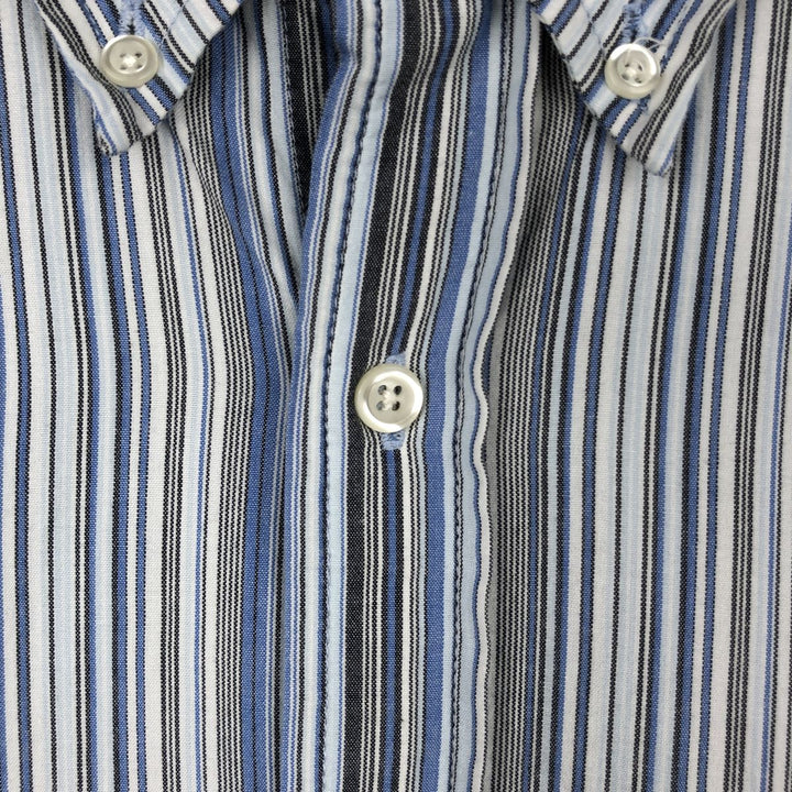 Ralph Lauren BLAKE Multi-Stripe Long Sleeve Button-Down Striped Shirt, Men's XL cotton Blue type light blue Vintage Second Hand