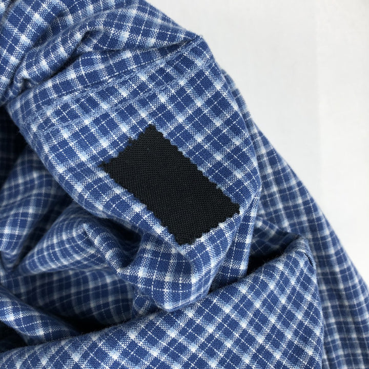 Ralph Lauren MOORE Long-Sleeve Button-Down Check Shirt, Men's Size XL (approx.) cotton blue type Vintage Second Hand