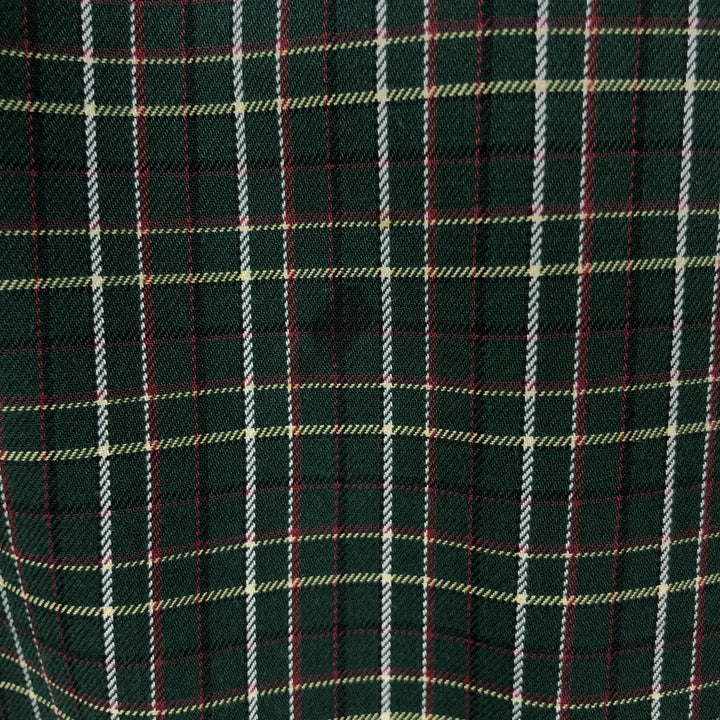 Ralph Lauren Classic Fit Long Sleeve Button Down Check Shirt Men's XL cotton Green type dark green Vintage Second Hand