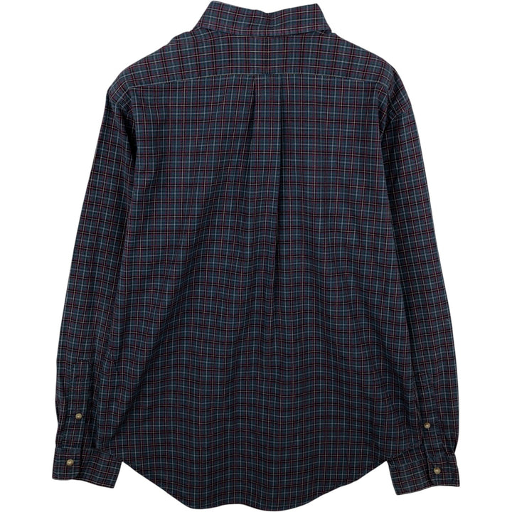 Ralph Lauren Classic Fit Long Sleeve Button Down Check Shirt Men's Size L cotton blue type Vintage Second Hand