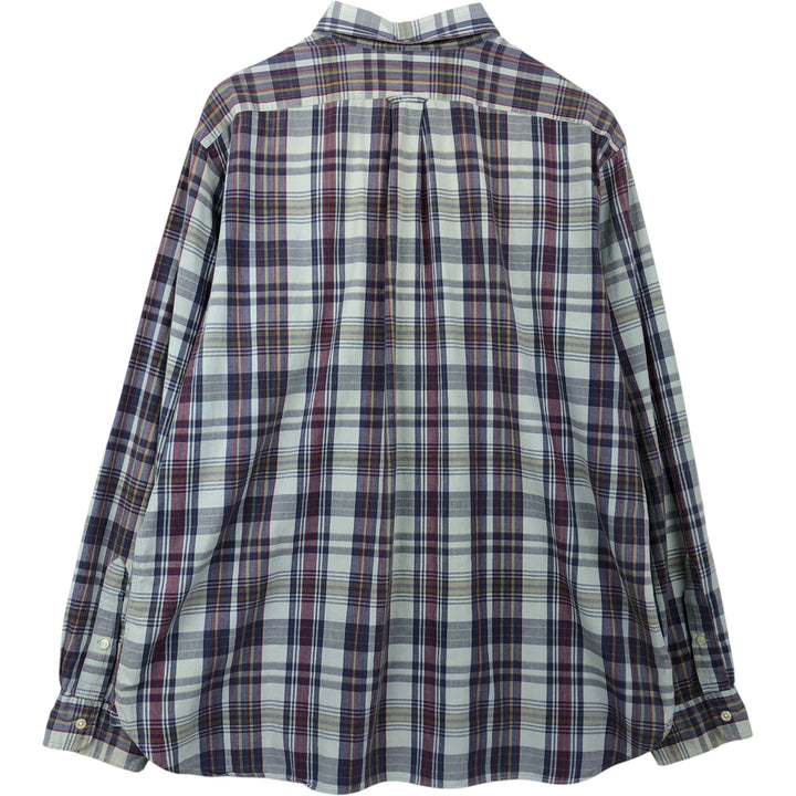 Ralph Lauren long sleeve button down check shirt, men's XL size cotton Mint green Vintage Second Hand