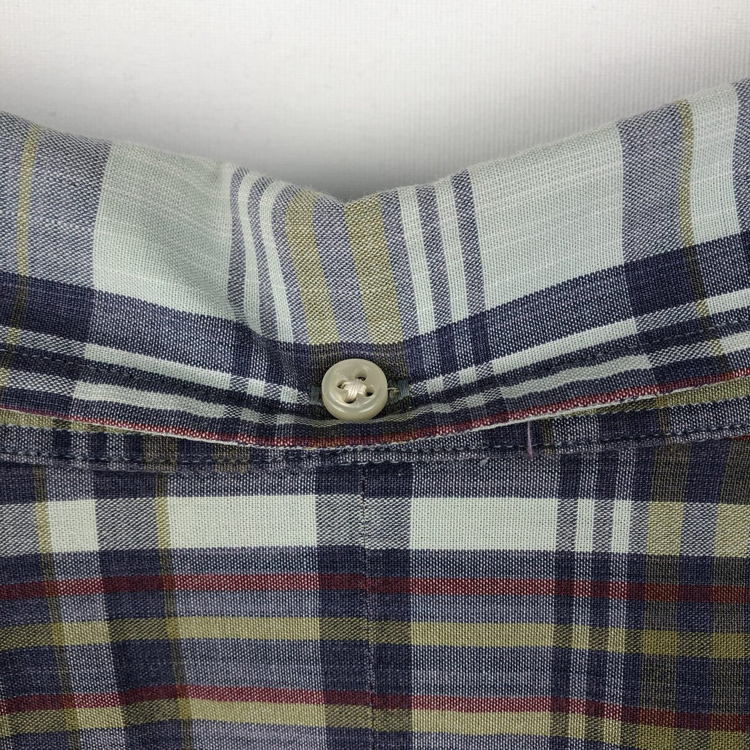 Ralph Lauren long sleeve button down check shirt, men's XL size cotton Mint green Vintage Second Hand