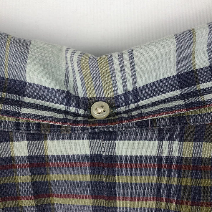 Ralph Lauren long sleeve button down check shirt, men's XL size cotton Mint green Vintage Second Hand