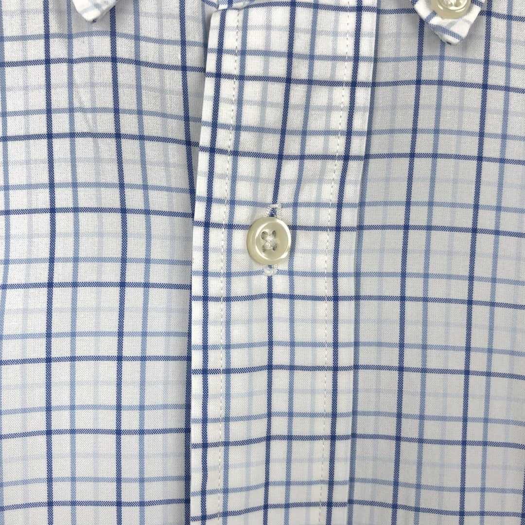 Ralph Lauren BLAKE long sleeve button down check shirt, men's size L cotton white type Vintage Second Hand