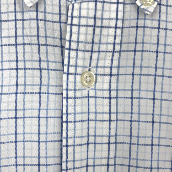 Ralph Lauren BLAKE long sleeve button down check shirt, men's size L cotton white type Vintage Second Hand