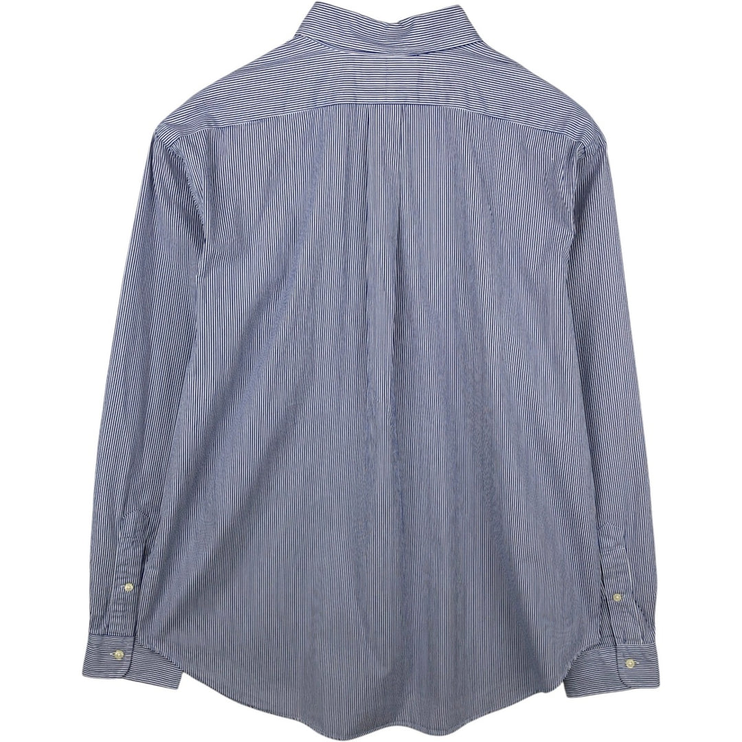 Ralph Lauren Classic Fit Long Sleeve Button Down Striped Shirt Men's XL cotton blue type Vintage Second Hand
