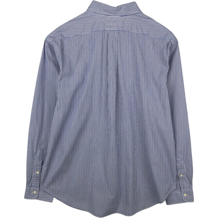 Ralph Lauren Classic Fit Long Sleeve Button Down Striped Shirt Men's XL cotton blue type Vintage Second Hand
