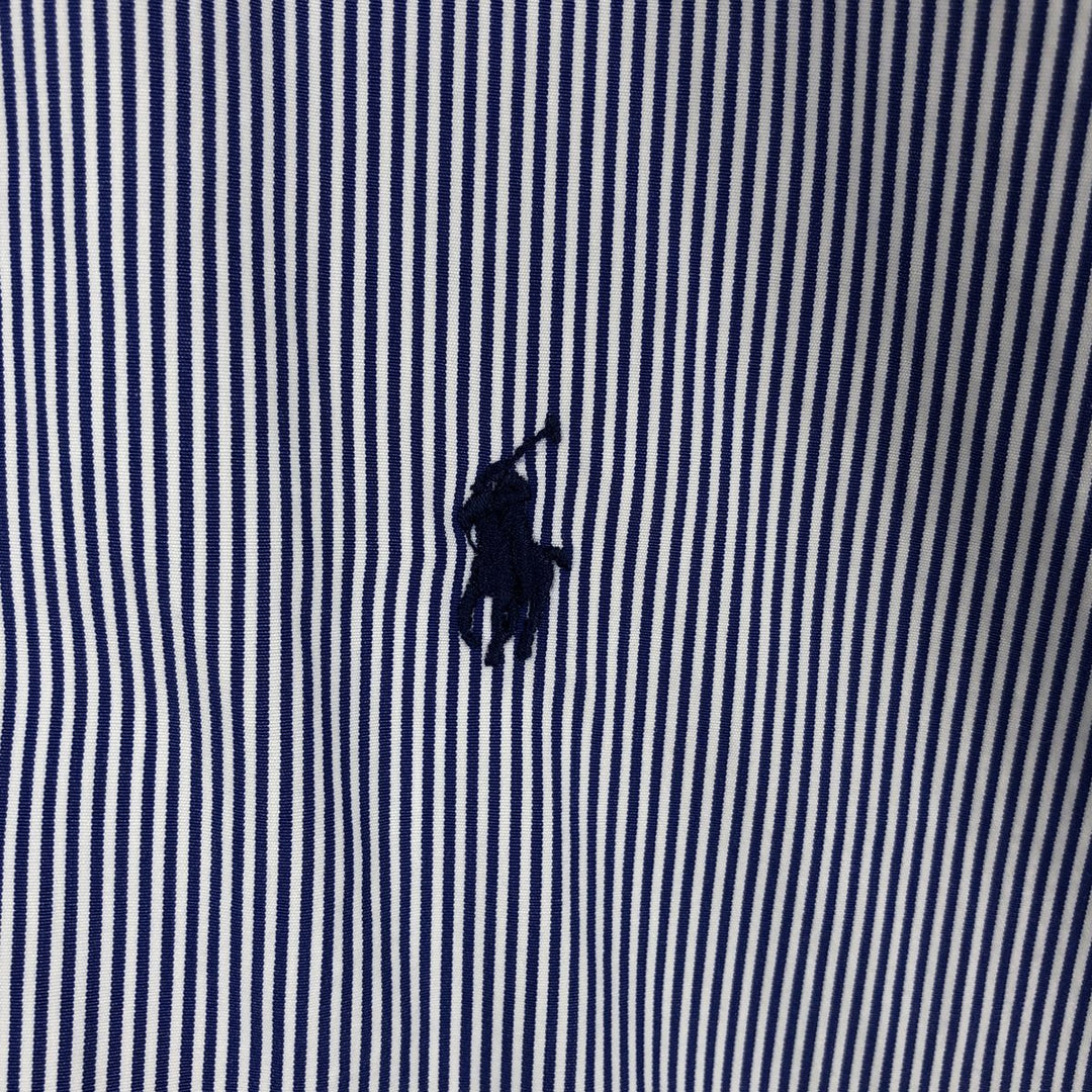 Ralph Lauren Classic Fit Long Sleeve Button Down Striped Shirt Men's XL cotton blue type Vintage Second Hand