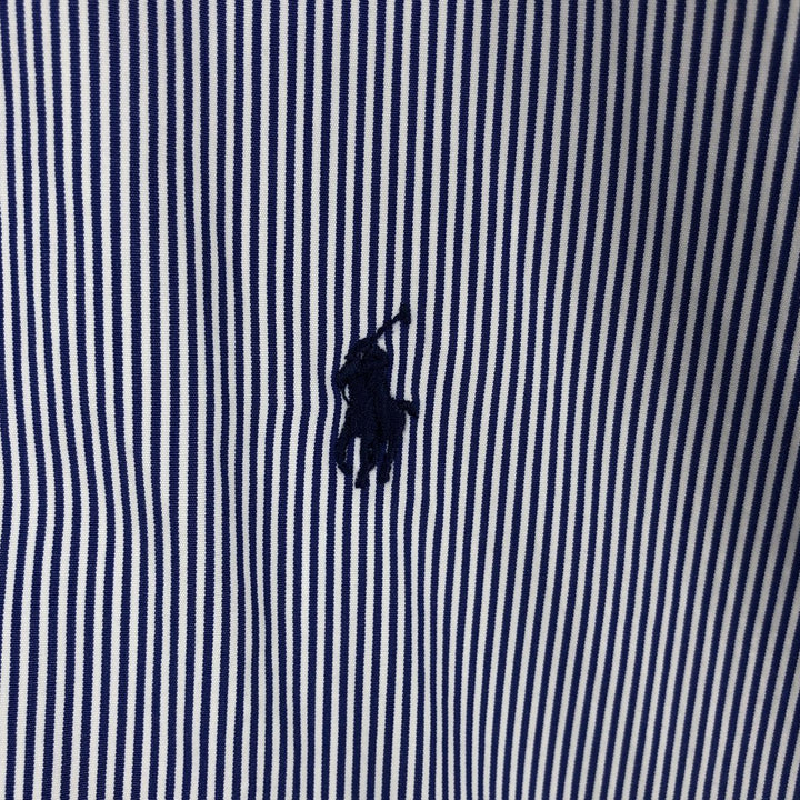Ralph Lauren Classic Fit Long Sleeve Button Down Striped Shirt Men's XL cotton blue type Vintage Second Hand