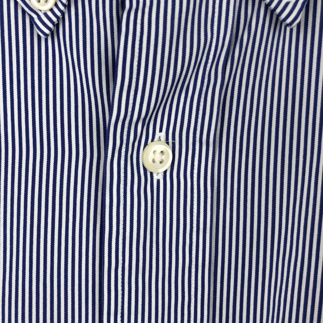 Ralph Lauren Classic Fit Long Sleeve Button Down Striped Shirt Men's XL cotton blue type Vintage Second Hand