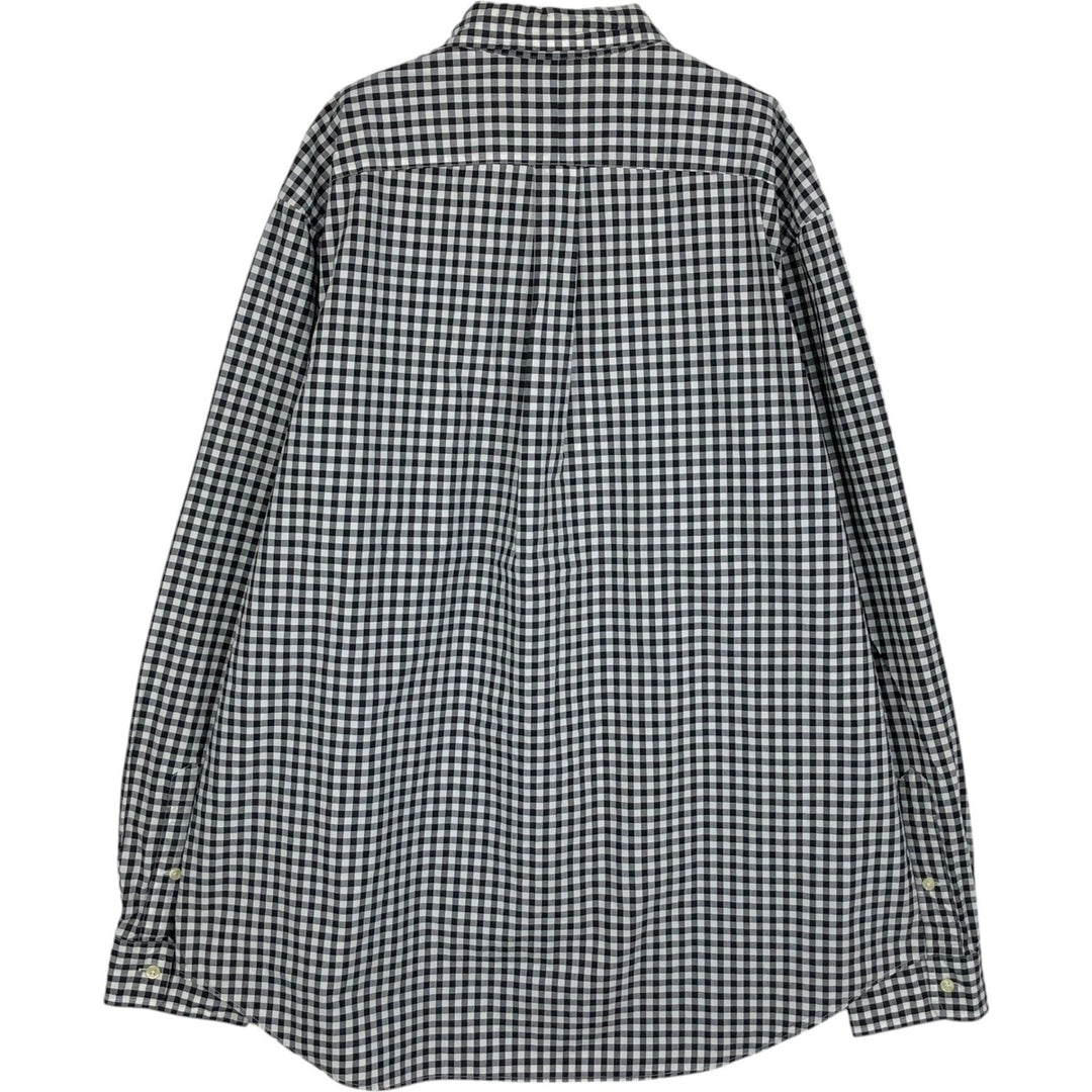Ralph Lauren Gingham Check Long Sleeve Button-Down Check Shirt Men's XL cotton black type Vintage Second Hand