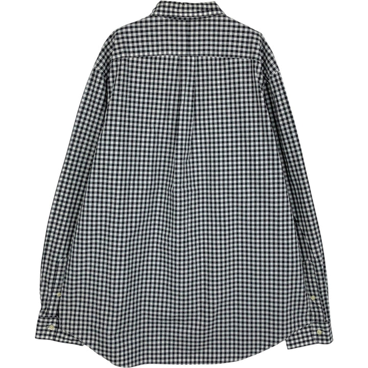 Ralph Lauren Gingham Check Long Sleeve Button-Down Check Shirt Men's XL cotton black type Vintage Second Hand