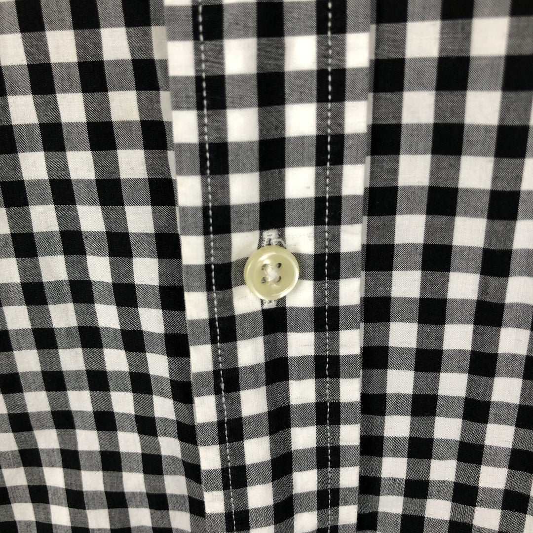 Ralph Lauren Gingham Check Long Sleeve Button-Down Check Shirt Men's XL cotton black type Vintage Second Hand