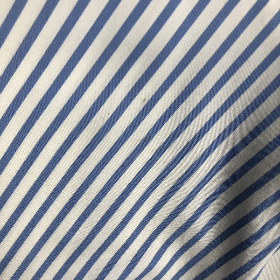 Ralph Lauren CUSTOM FIT long sleeve button down striped shirt men's XL size cotton blue type Vintage Second Hand
