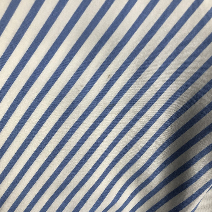 Ralph Lauren CUSTOM FIT long sleeve button down striped shirt men's XL size cotton blue type Vintage Second Hand
