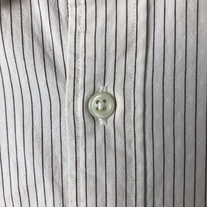 Ralph Lauren POLO by Ralph Lauren long sleeve cotton striped shirt, men's size M cotton ivory Vintage Second Hand