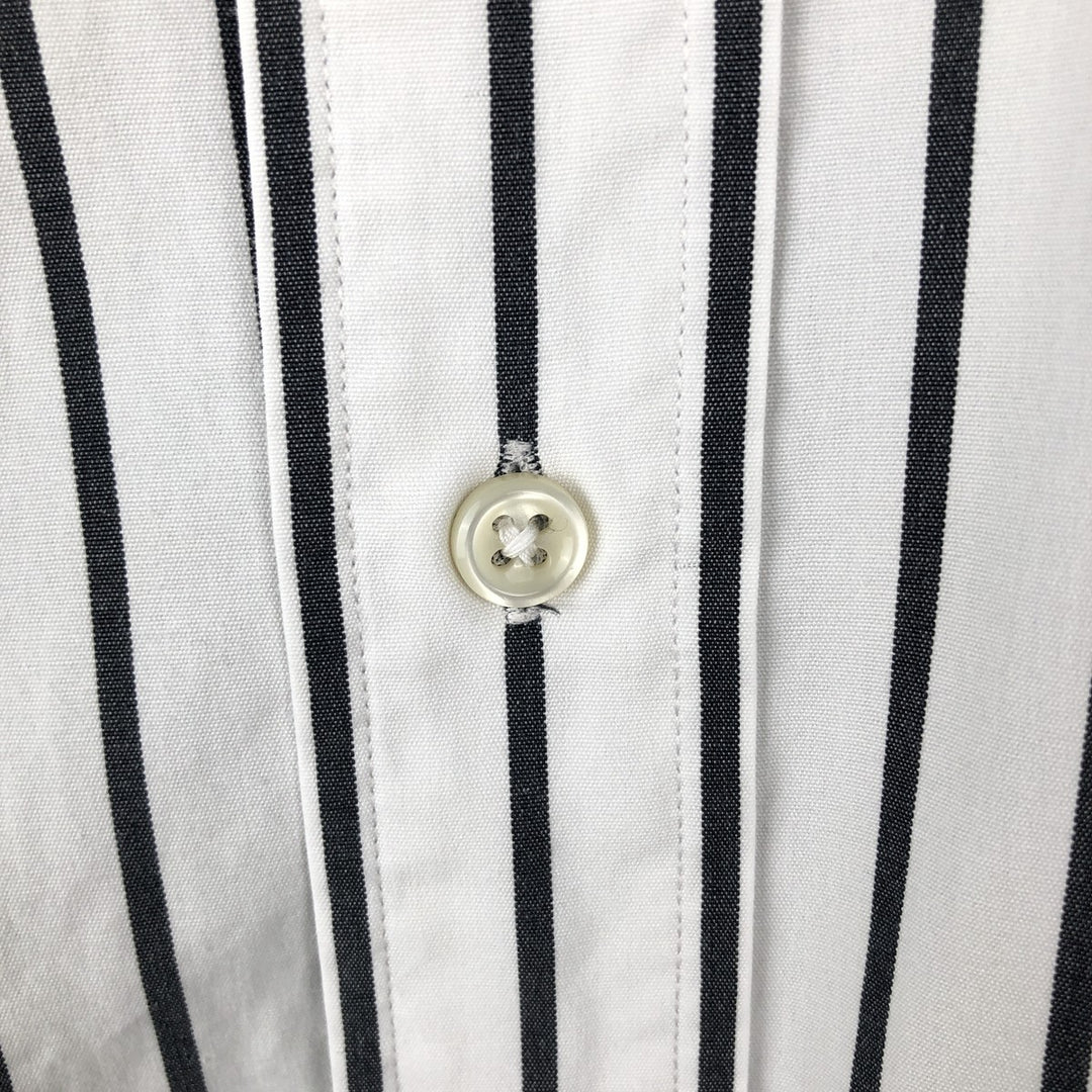 Ralph Lauren BLAKE long sleeve button-down striped shirt, men's size XL cotton white type Vintage Second Hand