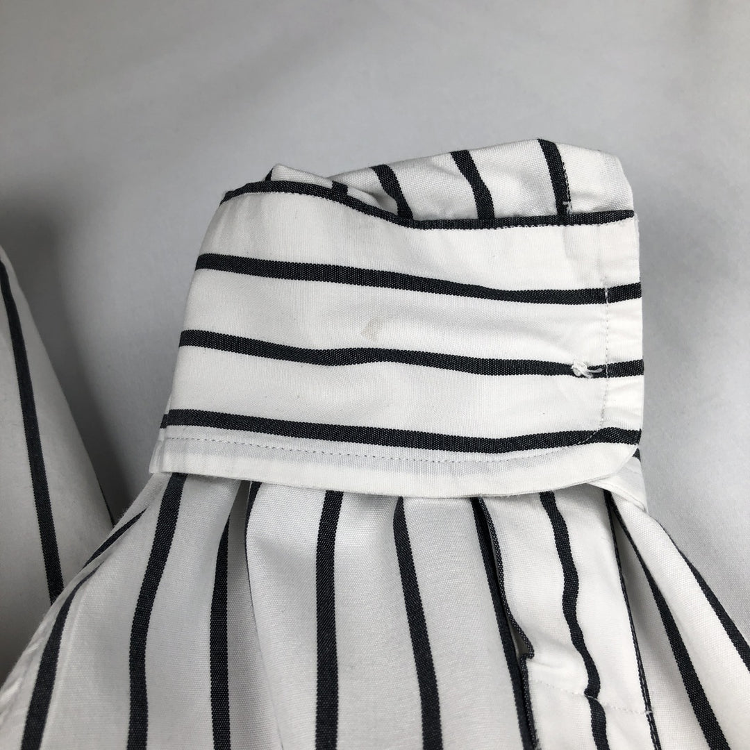 Ralph Lauren BLAKE long sleeve button-down striped shirt, men's size XL cotton white type Vintage Second Hand
