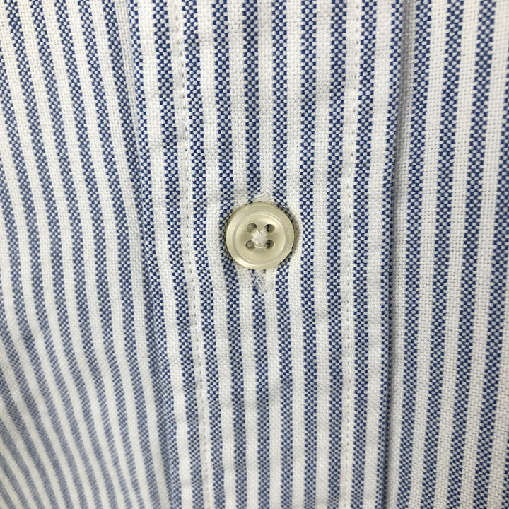 Ralph Lauren YARMOUTH Long Sleeve Button-Down Striped Shirt, Men's Size L cotton blue type Vintage Second Hand