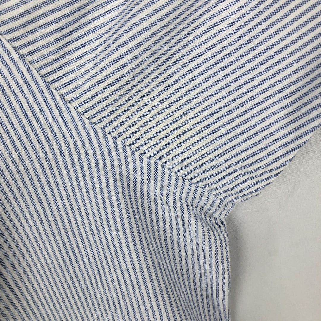 Ralph Lauren YARMOUTH Long Sleeve Button-Down Striped Shirt, Men's Size L cotton blue type Vintage Second Hand