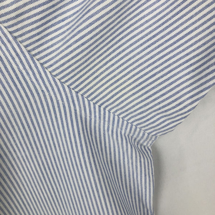 Ralph Lauren YARMOUTH Long Sleeve Button-Down Striped Shirt, Men's Size L cotton blue type Vintage Second Hand