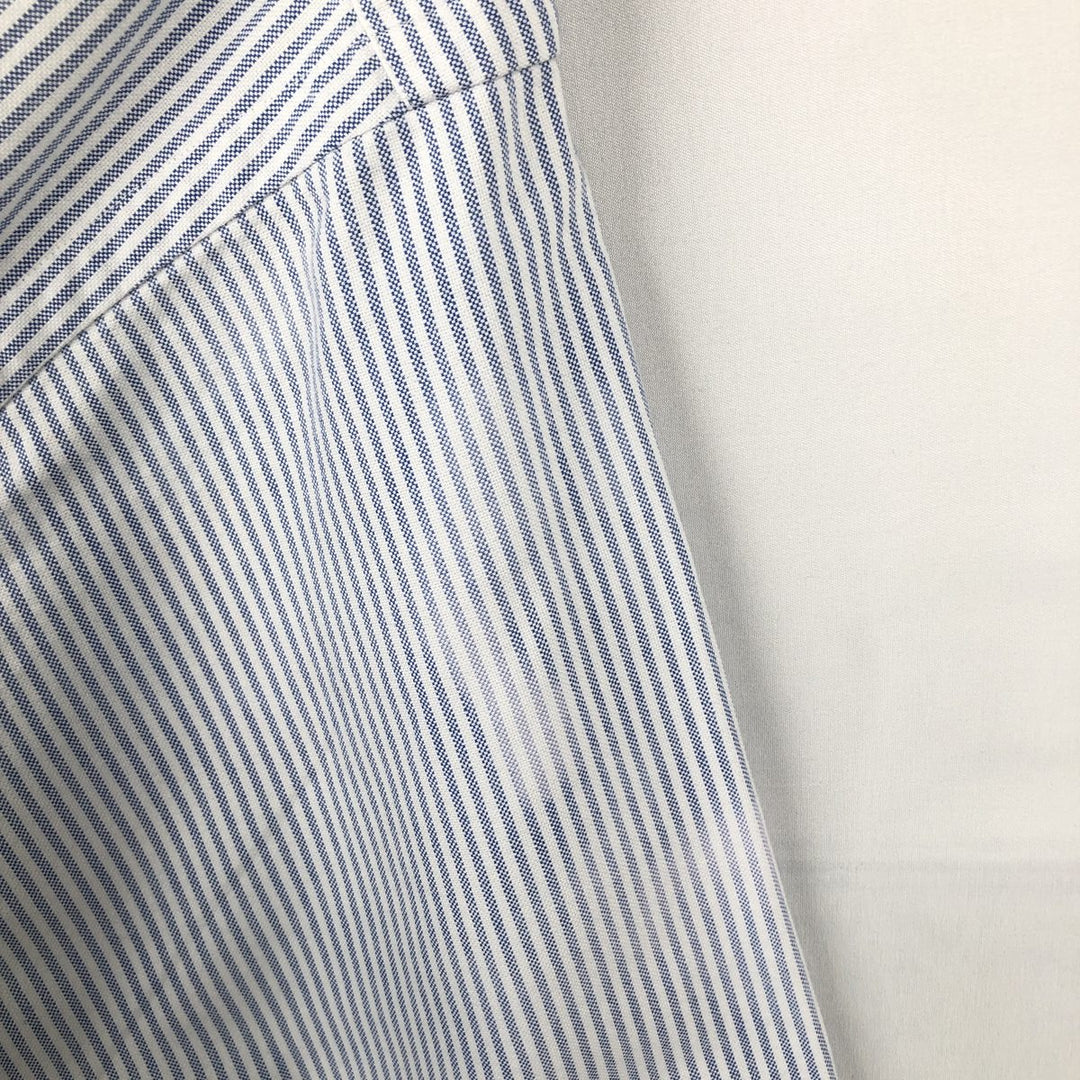 Ralph Lauren YARMOUTH Long Sleeve Button-Down Striped Shirt, Men's Size L cotton blue type Vintage Second Hand