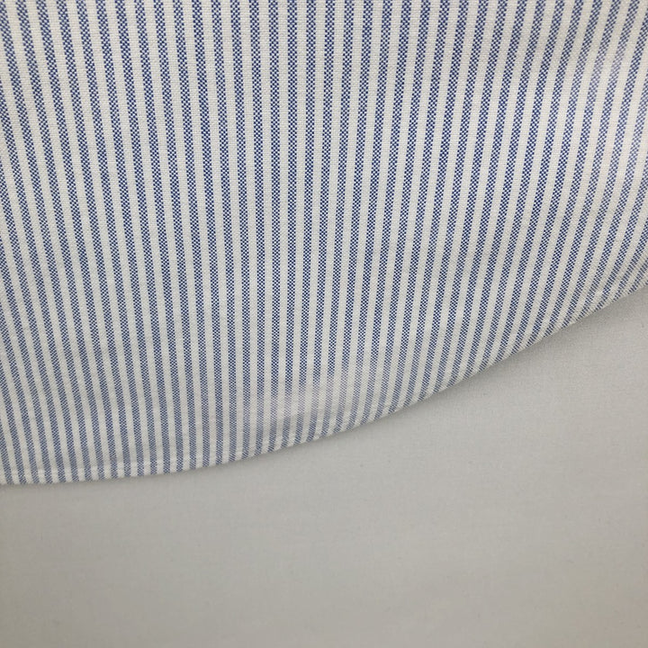 Ralph Lauren YARMOUTH Long Sleeve Button-Down Striped Shirt, Men's Size L cotton blue type Vintage Second Hand