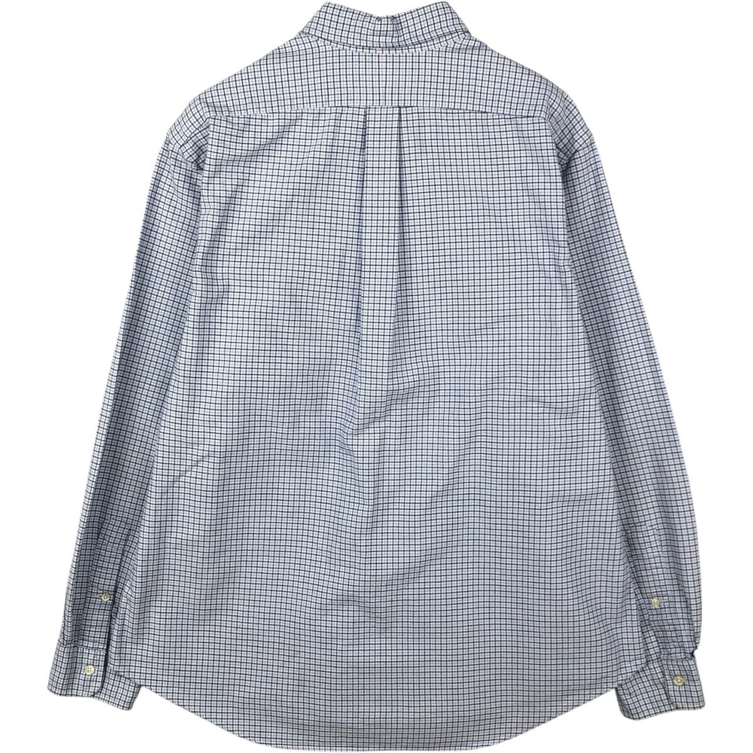 Ralph Lauren CUSTOM FIT long sleeve button down check shirt men's XL size cotton Blue type light blue Vintage Second Hand